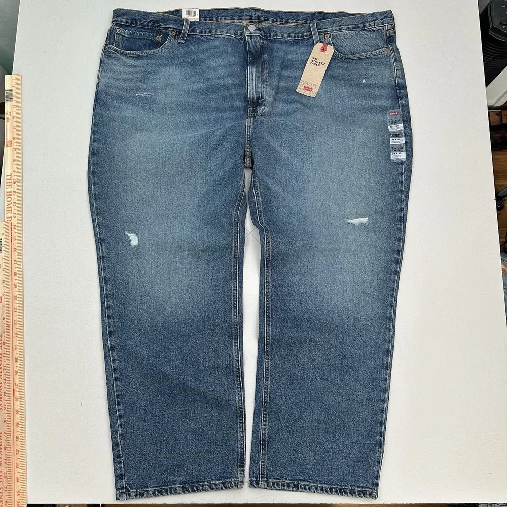 NEW Levi's 541 Athletic Taper Stretch Jeans Mens 52x30 Blue Denim Big & Tall